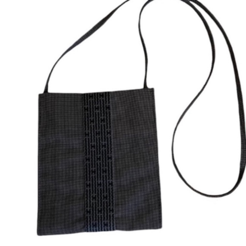 HERMES Gray/Black Crossbody Bag